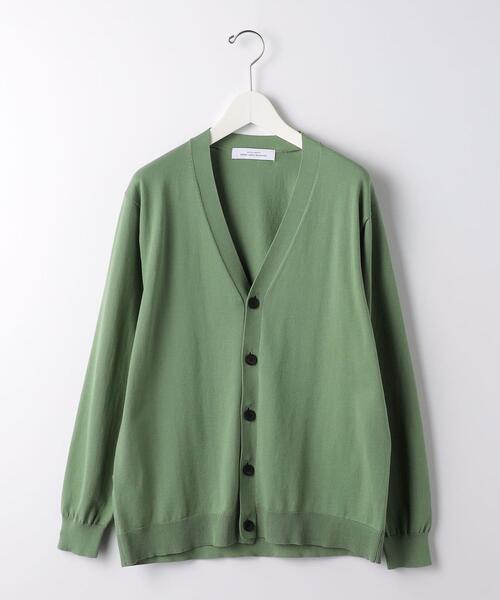 green label relaxing（グリーンレーベルリラクシング）の「スビンHT テンジク Vネック カーディガン（カーディガン/ボレロ・メンズ・ライム/ネイビー/ベージュ・L/XL/M/S）」の20枚目の写真