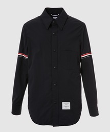 THOM BROWNE | SNAP FRONT SHIRT JACKET W/ GG ARMBAND IN SOLID NYLON SHELL(その他トップス)