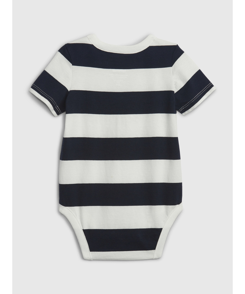 GAP(ギャップ)の「ブラナン フェイバリット ストライプ ボディシャツ (ベビー)(ロンパース・キッズ・マルチ/オフホワイト/グリーン/ブラウン系その他・6-12M/3-6M/12-18M/18-24M/0-3M)」の6枚目の写真