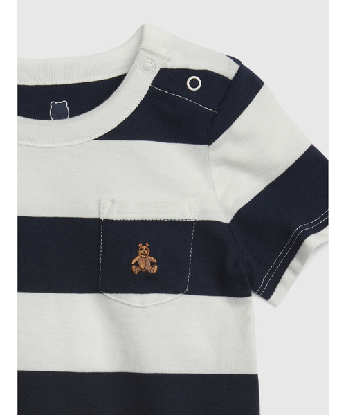 GAP(ギャップ)の「ブラナン フェイバリット ストライプ ボディシャツ (ベビー)(ロンパース・キッズ・マルチ/オフホワイト/グリーン/ブラウン系その他・6-12M/3-6M/12-18M/18-24M/0-3M)」の5枚目の写真