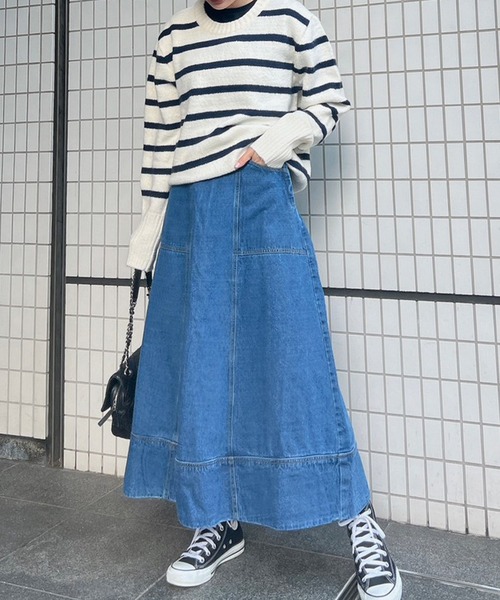 Vicente（ヴィセンテ）の「Denim long op（ワンピース・レディース・ブラック/ブルー・FREE）」の10枚目の写真