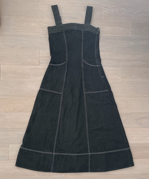 Vicente（ヴィセンテ）の「Denim long op（ワンピース・レディース・ブラック/ブルー・FREE）」の9枚目の写真