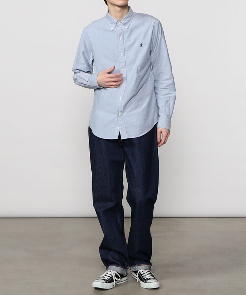 GYMPHLEX（ジムフレックス）の「Gymphlex | 長袖ボタンダウンシャツ SOLID MEN（シャツ/ブラウス・メンズ・ブルー/ホワイト・M/L/XL/S）」の19枚目の写真