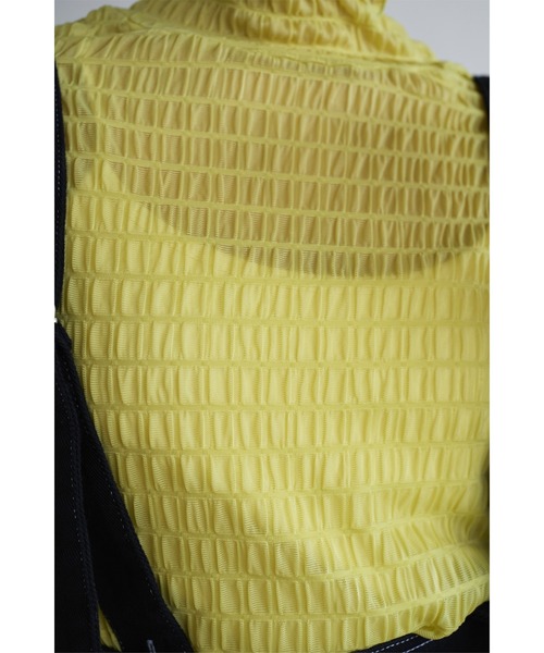 LIAN(リアン)の「シャーリングシアーハイネックプルオーバー(その他トップス・レディース・イエロー/ブラック/オフホワイト・FREE)」の21枚目の写真