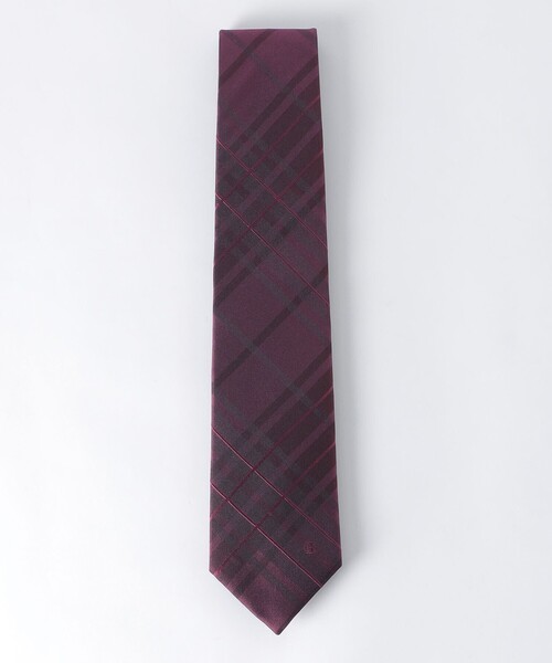 トーナルシャドーブロックチェックタイ BLACK LABEL CRESTBRIDGE  