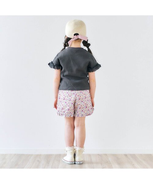 apres les cours（アプレレクール）の「ワッフルフリルTシャツ（Tシャツ/カットソー・キッズ・チャコール/ピンク/その他2/アイボリー/ブルー・130/110/100/80/90/120/140）」の9枚目の写真