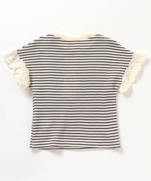 apres les cours（アプレレクール）の「ワッフルフリルTシャツ（Tシャツ/カットソー・キッズ・チャコール/ピンク/その他2/アイボリー/ブルー・130/110/100/80/90/120/140）」の14枚目の写真