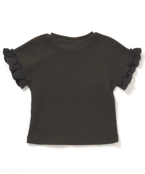 apres les cours（アプレレクール）の「ワッフルフリルTシャツ（Tシャツ/カットソー・キッズ・チャコール/ピンク/その他2/アイボリー/ブルー・130/110/100/80/90/120/140）」の21枚目の写真