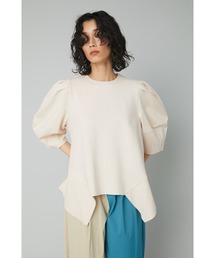 Ponte volume sleeve tops (ポンチ ボリュームスリーブ トップス)