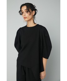 Ponte volume sleeve tops (ポンチ ボリュームスリーブ トップス)