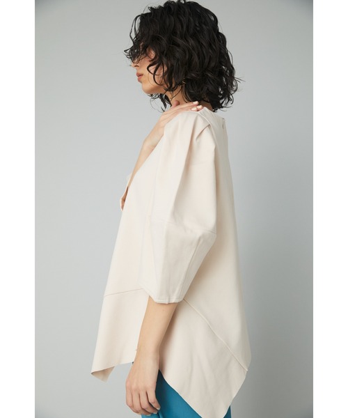 Ponte volume sleeve tops (ポンチ ボリュームスリーブ トップス