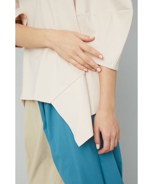 Ponte volume sleeve tops (ポンチ ボリュームスリーブ トップス