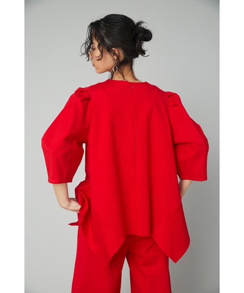 Ponte volume sleeve tops (ポンチ ボリュームスリーブ トップス