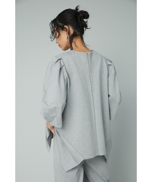 Ponte volume sleeve tops (ポンチ ボリュームスリーブ トップス