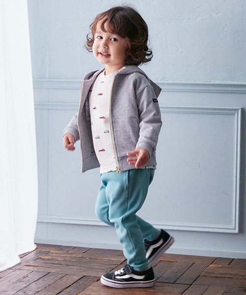 petit main（プティマイン）の「フライスサルエルパンツ（その他パンツ・キッズ・アイボリー/オレンジ/ブラック/オフホワイト/ライトグリーン/ベージュ・110cm/120cm/90cm/100cm/80ｃｍ）」の5枚目の写真