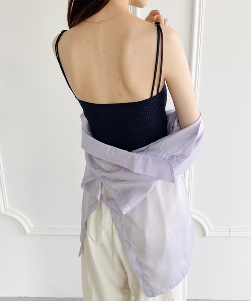 yuue' ( wear )（ユーイ）の「カップ付きスカラップ キャミソール（キャミソール・レディース・ピンク/ホワイト/ブラック・FREE）」の6枚目の写真