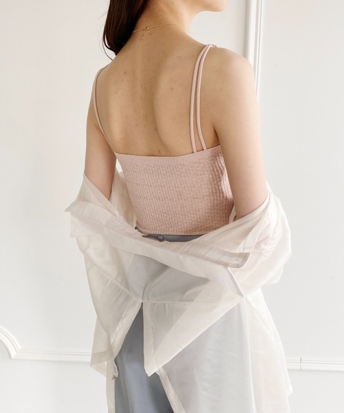 yuue' ( wear )（ユーイ）の「カップ付きスカラップ キャミソール（キャミソール・レディース・ピンク/ホワイト/ブラック・FREE）」の9枚目の写真