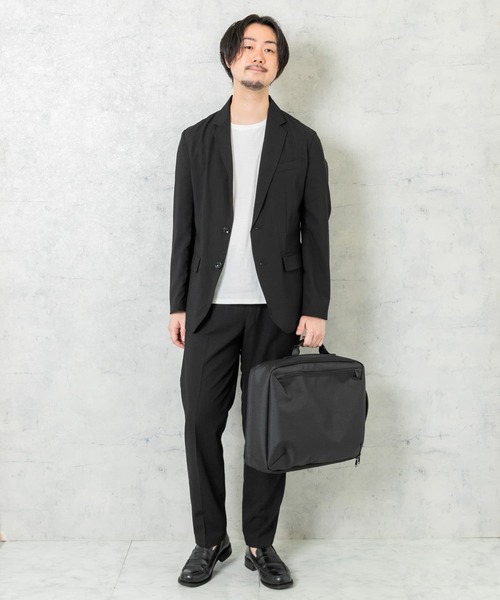 URBAN RESEARCH ROSSO MEN（アーバンリサーチロッソメン）の「『一部WEB限定カラー』『XLサイズあり』ウォッシャブルリネンライクセットアップ（セットアップ・メンズ・ブラック/チャコールグレー/ブラウン・MEDIUM/LARGE/X-LARGE）」の10枚目の写真