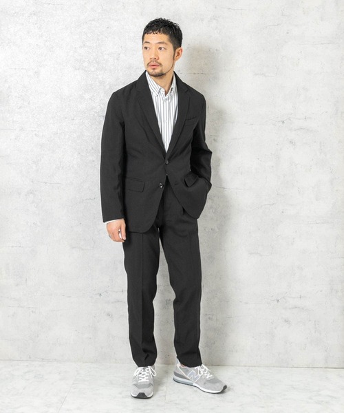 URBAN RESEARCH ROSSO MEN（アーバンリサーチロッソメン）の「『一部WEB限定カラー』『XLサイズあり』ウォッシャブルリネンライクセットアップ（セットアップ・メンズ・ブラック/チャコールグレー/ブラウン・MEDIUM/LARGE/X-LARGE）」の15枚目の写真