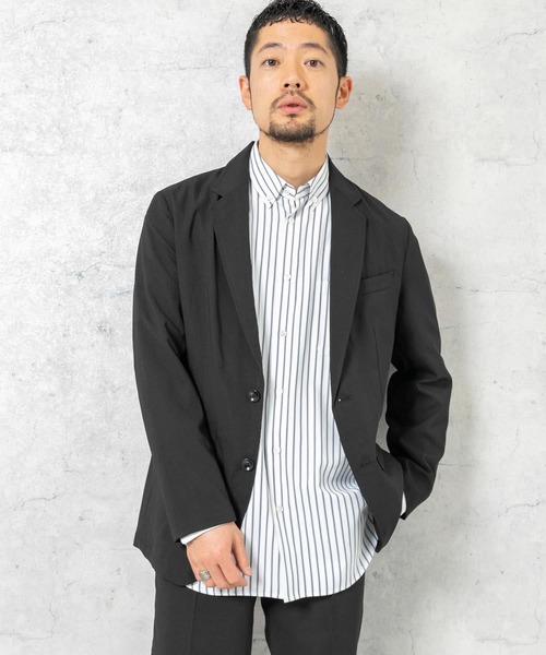 URBAN RESEARCH ROSSO MEN（アーバンリサーチロッソメン）の「『一部WEB限定カラー』『XLサイズあり』ウォッシャブルリネンライクセットアップ（セットアップ・メンズ・ブラック/チャコールグレー/ブラウン・MEDIUM/LARGE/X-LARGE）」の17枚目の写真