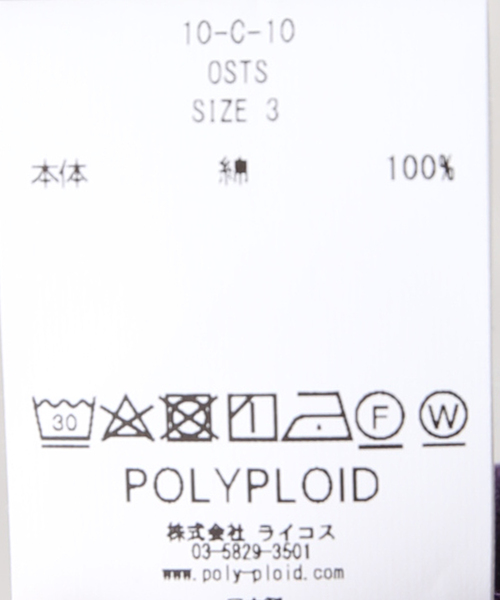 POLYPLOID（ポリプロイド）の「【POLYPLOID / ポリプロイド】OVERSIZE T SHIRT C ムジ（Tシャツ/カットソー・メンズ・ブラック/パープル・2/3）」の15枚目の写真