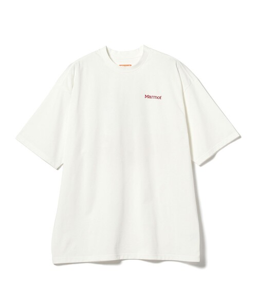 MARMOT（マーモット）の「Marmot × BEAMS / 別注 Marmot Mountain Works T-shirt（Tシャツ/カットソー・メンズ・ホワイト/ネイビー・MEDIUM/LARGE/X-LARGE）」の3枚目の写真