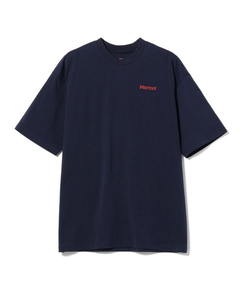 MARMOT（マーモット）の「Marmot × BEAMS / 別注 Marmot Mountain Works T-shirt（Tシャツ/カットソー・メンズ・ホワイト/ネイビー・MEDIUM/LARGE/X-LARGE）」の6枚目の写真