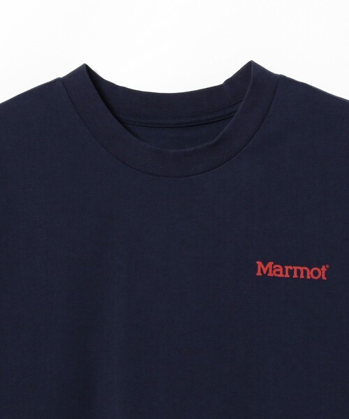 MARMOT（マーモット）の「Marmot × BEAMS / 別注 Marmot Mountain Works T-shirt（Tシャツ/カットソー・メンズ・ホワイト/ネイビー・MEDIUM/LARGE/X-LARGE）」の7枚目の写真