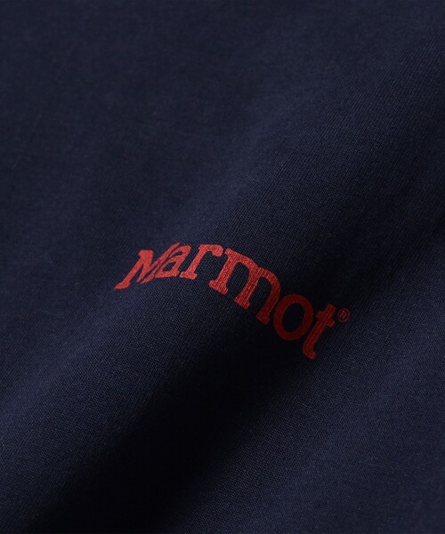 MARMOT（マーモット）の「Marmot × BEAMS / 別注 Marmot Mountain Works T-shirt（Tシャツ/カットソー・メンズ・ホワイト/ネイビー・MEDIUM/LARGE/X-LARGE）」の11枚目の写真