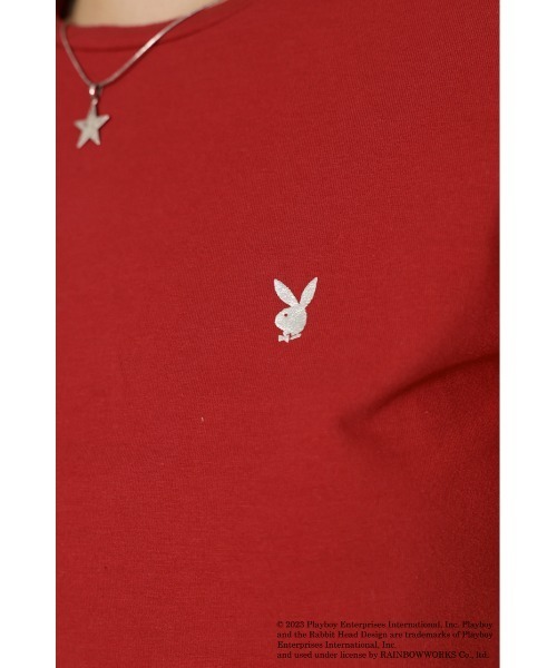 PLAYBOY（プレイボーイ）の「PLAYBOY×LAGUA MOTIF TEE（Tシャツ/カットソー・レディース・ブラック/ホワイト/レッド/グレイッシュベージュ・FREE）」の13枚目の写真