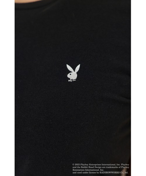 PLAYBOY（プレイボーイ）の「PLAYBOY×LAGUA MOTIF TEE（Tシャツ/カットソー・レディース・ブラック/ホワイト/レッド/グレイッシュベージュ・FREE）」の9枚目の写真