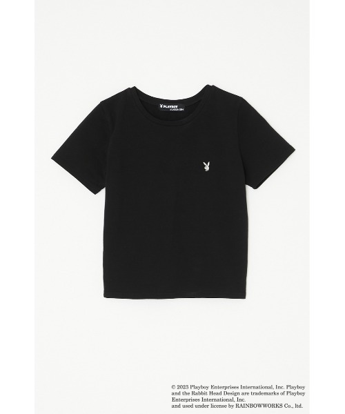 PLAYBOY（プレイボーイ）の「PLAYBOY×LAGUA MOTIF TEE（Tシャツ/カットソー・レディース・ブラック/ホワイト/レッド/グレイッシュベージュ・FREE）」の5枚目の写真