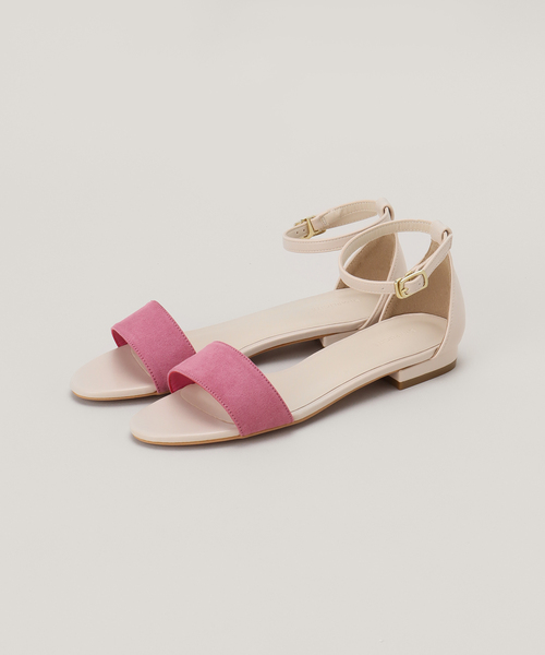 Simplicite（サンプリシテ）の「バイカラーフラットサンダル（サンダル・レディース・ピンク/ベージュ・LARGE/SMALL/MEDIUM）」の2枚目の写真