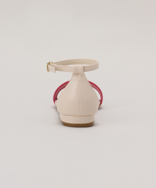 Simplicite（サンプリシテ）の「バイカラーフラットサンダル（サンダル・レディース・ピンク/ベージュ・LARGE/SMALL/MEDIUM）」の4枚目の写真