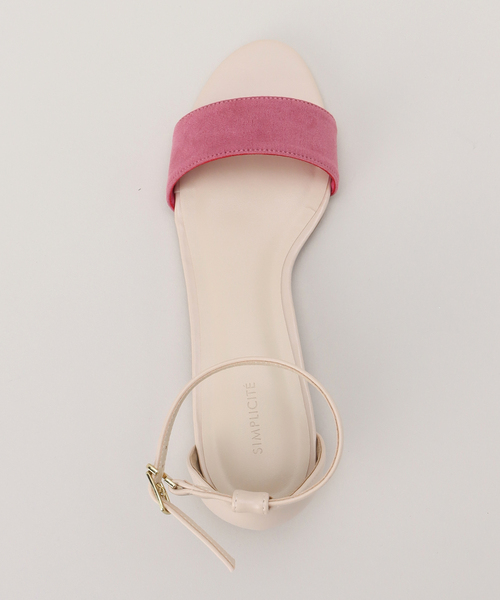 Simplicite（サンプリシテ）の「バイカラーフラットサンダル（サンダル・レディース・ピンク/ベージュ・LARGE/SMALL/MEDIUM）」の7枚目の写真