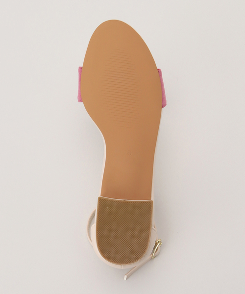 Simplicite（サンプリシテ）の「バイカラーフラットサンダル（サンダル・レディース・ピンク/ベージュ・LARGE/SMALL/MEDIUM）」の8枚目の写真