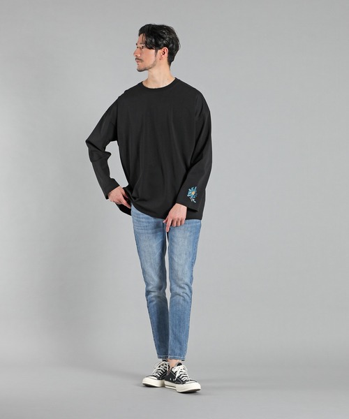 LANVIN en Bleu（ランバンオンブルー）の「【LANVIN en Bleu LOVE LANVIN en Bleu ブラック長袖カットソー 48