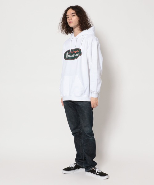MANASTASH(マナスタッシュ)の「MANASTASH/マナスタッシュ/ClassicLogoHoodie/クラシックロゴパーカー(パーカー・メンズ・グリーン/ホワイト/ブラック・F/L/XL/M)」の4枚目の写真