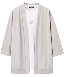 Mossimo | mossimo モッシモ 針抜き7分袖カーディガン+ロゴプリント半袖Tシャツ セット アンサンブル(カーディガン/ボレロ)