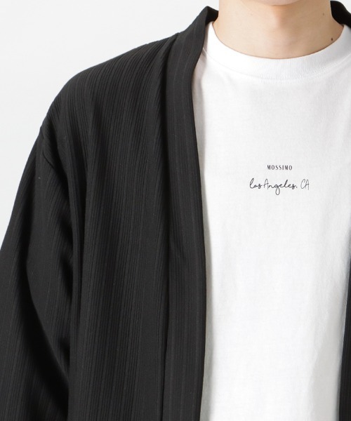 Mossimo(モッシモ)の「mossimo モッシモ 針抜き7分袖カーディガン+ロゴプリント半袖Tシャツ セット アンサンブル(カーディガン/ボレロ・メンズ・ブラック/グレイッシュベージュ・XL/L/M)」の21枚目の写真