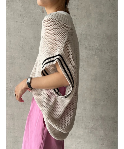 未使用 トゥモローランド tricot リネン 畦編み チルデン ニット 新品 BPF01_63_63023402016_6800