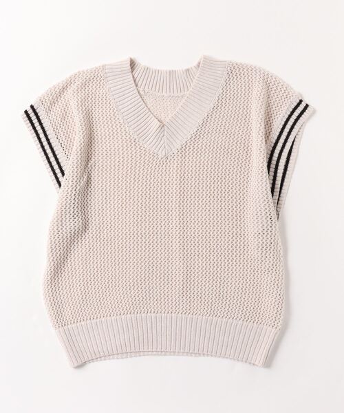 オーバーサイズメッシュチルデンニット（ニット/セーター