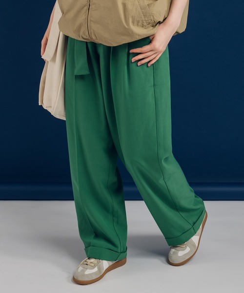 MUHET(ミュエータ)の「ウエストベルトセンタープレスパンツ(その他パンツ・レディース・ブラック/ピンク/ブラウン/グリーン・SMALL/MEDIUM/X-LARGE)」の6枚目の写真