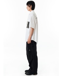OY/オーワイ』 LEATHER POCKET HALF SHIRTS/レザーポケット半袖 シャツ