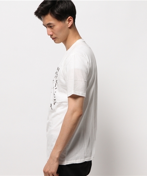 HAMNETT（ハムネット）の「【HAMNETT】 ギャザーホークTシャツ / Tシャツ（Tシャツ/カットソー・メンズ・ホワイト/ブラック・S/L/M）」の4枚目の写真