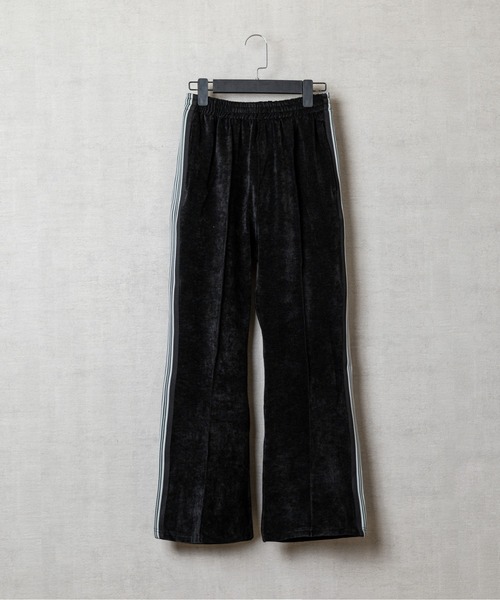 【セール】★cuffne(カフネ)★ Wide flare velor track pants ワイドフレアベロアトラックパンツ（その他パンツ）｜cuffne（カフネ） 5,236円