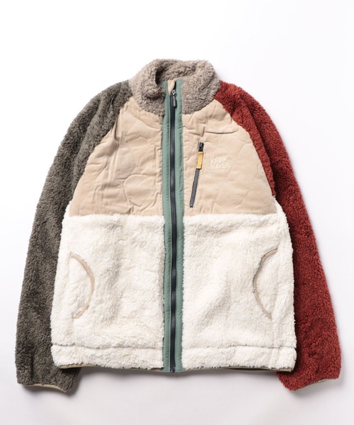 KRIFF MAYER Lady's Collection（クリフメイヤーレディースコレクション）の「シャギーボアスタンドネックJK（ブルゾン・レディース・ベージュ/グレー/チャコール/オリーブ/カラフル/ナチュラル/レンガ・MEDIUM/LARGE）」の20枚目の写真