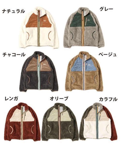 KRIFF MAYER Lady's Collection（クリフメイヤーレディースコレクション）の「シャギーボアスタンドネックJK（ブルゾン・レディース・ベージュ/グレー/チャコール/オリーブ/カラフル/ナチュラル/レンガ・MEDIUM/LARGE）」の8枚目の写真