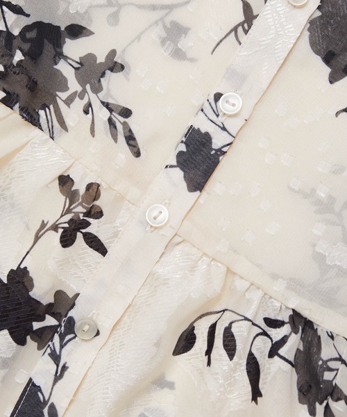 VIS（ビス）の「【前後2WAY】シアー花柄フリルブラウス（シャツ/ブラウス・レディース・ブラック系その他/ブラウン系その他/キナリ・FREE）」の22枚目の写真