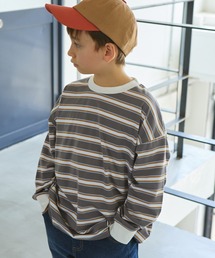 PAIRMANON STREET | 【PAIRMANON STREET】ビッグシルエット マルチボーダー 長袖 Tシャツ(Tシャツ/カットソー)